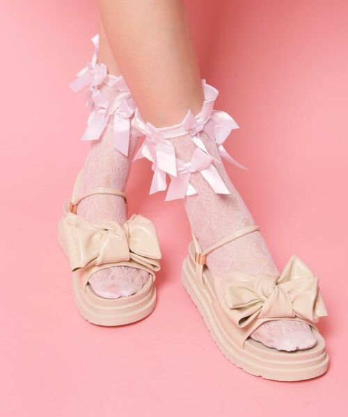 ESPERANZA / エスペランサ サンダル | ビックリボン2WAYサンダル(ホワイト(001))