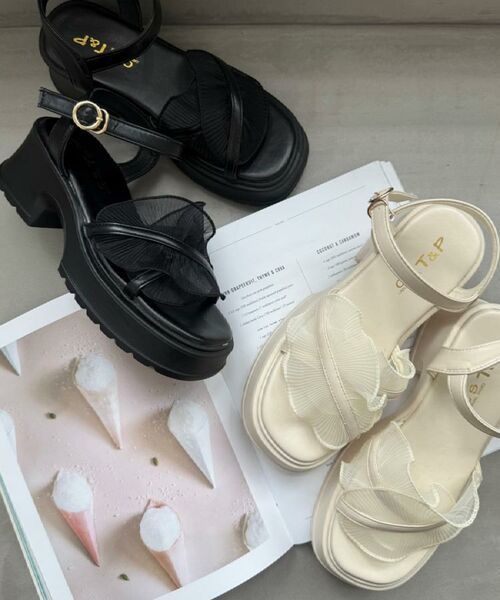 ESPERANZA / エスペランサ サンダル | チュールフリルサンダル | 詳細1