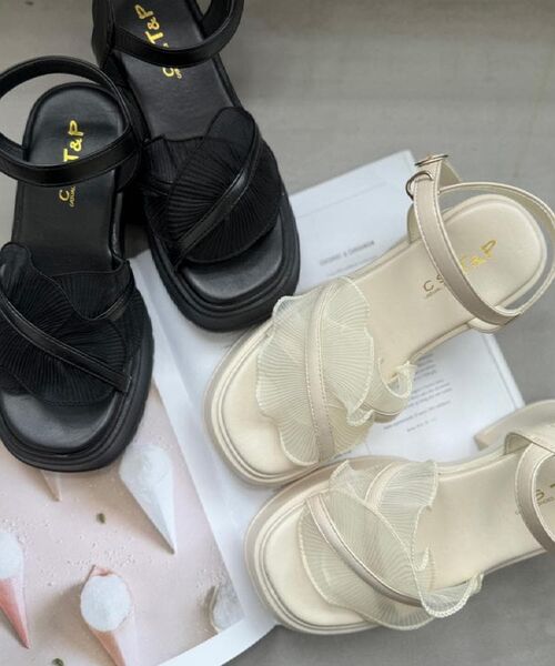 ESPERANZA / エスペランサ サンダル | チュールフリルサンダル | 詳細2