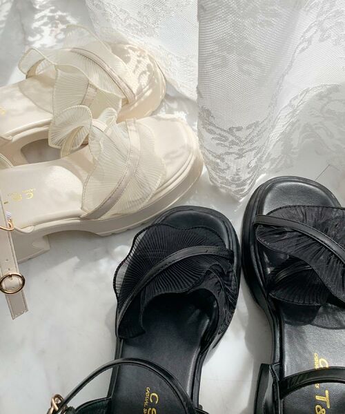 ESPERANZA / エスペランサ サンダル | チュールフリルサンダル | 詳細4