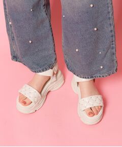 ESPERANZA / エスペランサ サンダル | キルティング 面ファスナーストラップサンダル