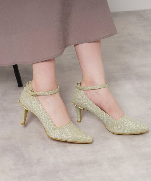 ESPERANZA/エスペランサ ヒールキャップパンプス ゴールド(008) 25(22.5cm) ESPERANZA/エスペランサ ヒールキャップパンプス ゴールド(008) 25(22.5cm)