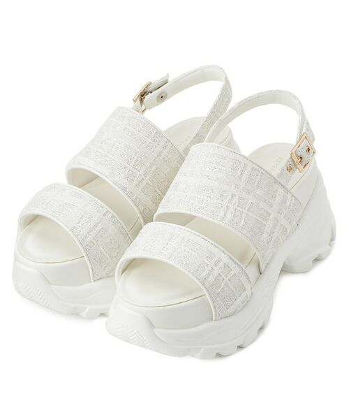 ESPERANZA / エスペランサ サンダル | ツイード風フラワーベルトスポサン | 詳細11