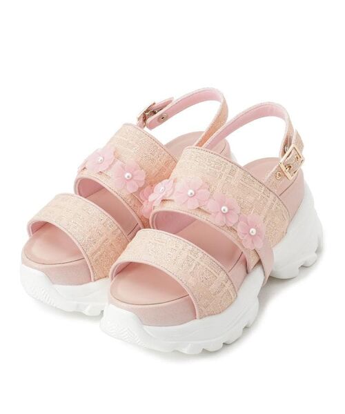 ESPERANZA / エスペランサ サンダル | ツイード風フラワーベルトスポサン | 詳細15