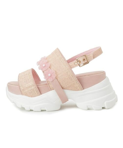 ESPERANZA / エスペランサ サンダル | ツイード風フラワーベルトスポサン | 詳細16