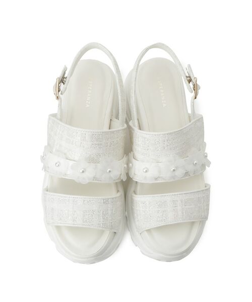 ESPERANZA / エスペランサ サンダル | ツイード風フラワーベルトスポサン | 詳細2