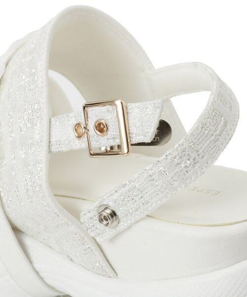 ESPERANZA / エスペランサ サンダル | ツイード風フラワーベルトスポサン | 詳細8