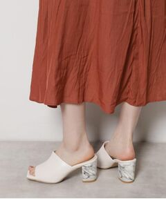 ESPERANZA / エスペランサ サンダル | スクエアトゥブロックヒールミュール