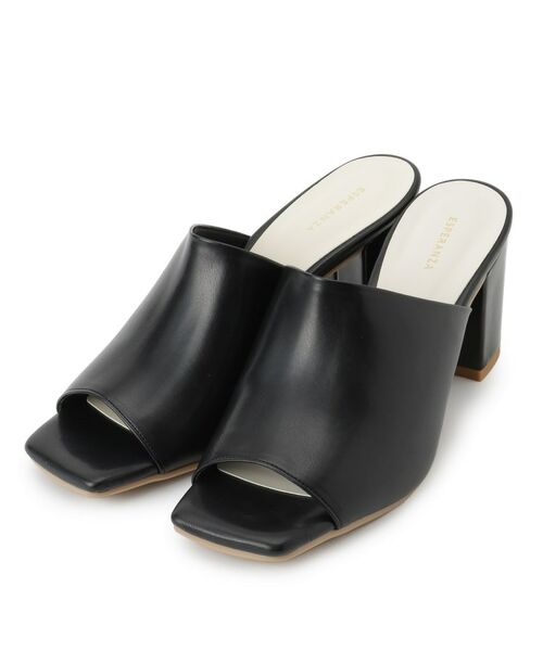 ESPERANZA / エスペランサ サンダル | スクエアトゥブロックヒールミュール | 詳細1