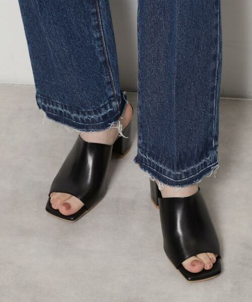 ESPERANZA/エスペランサ スクエアトゥブロックヒールミュール ブラック(019) LL(24.5cm-25.0cm) ESPERANZA/エスペランサ スクエアトゥブロックヒールミュール ブラック(019) LL(24.5cm-25.0cm)