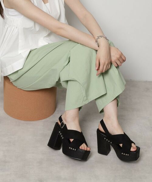 ESPERANZA / エスペランサ サンダル | 【ラク盛り/サンダル】リピーター続出/脚長美脚 クロススタッズサンダル | 詳細17