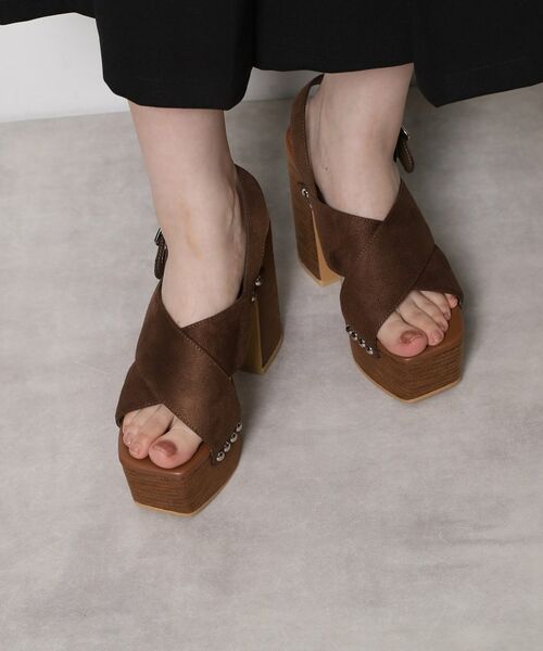 ESPERANZA / エスペランサ サンダル | 【ラク盛り/サンダル】リピーター続出/脚長美脚 クロススタッズサンダル | 詳細22