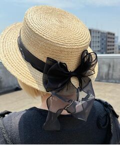 ESPERANZA / エスペランサ ハット | カンカン帽オーガンジーリボン