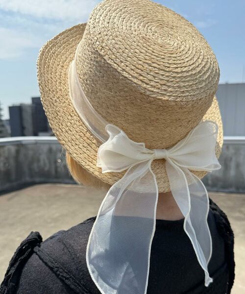 ESPERANZA / エスペランサ ハット | カンカン帽オーガンジーリボン | 詳細12