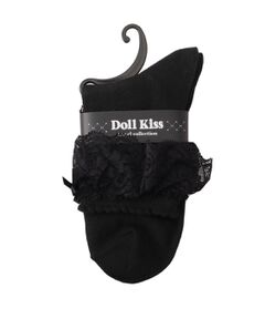 ESPERANZA / エスペランサ ソックス | ダブルフリル×サテンリボンソックス