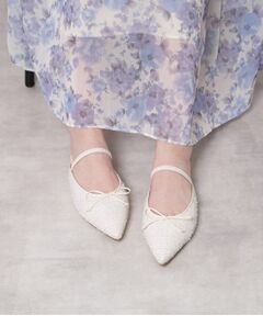 ESPERANZA / エスペランサ サンダル | フラットリボンポインテッドミュール