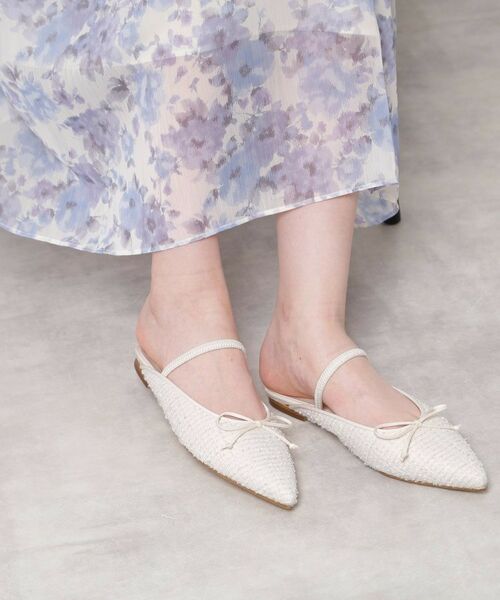 ESPERANZA / エスペランサ サンダル | フラットリボンポインテッドミュール | 詳細1