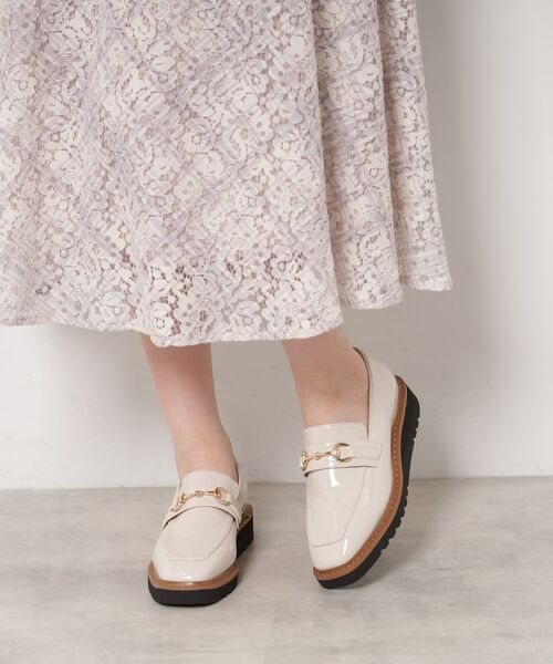 ESPERANZA / エスペランサ フラットシューズ | スクエアトゥエナメルビットローファー | 詳細14