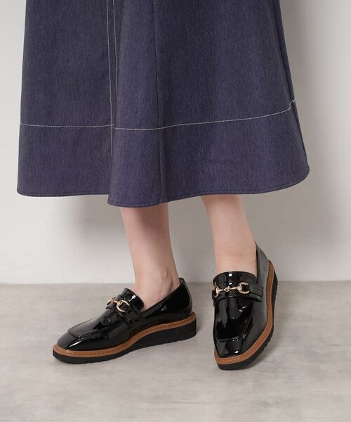 ESPERANZA / エスペランサ フラットシューズ | スクエアトゥエナメルビットローファー | 詳細16