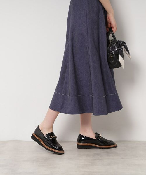 ESPERANZA / エスペランサ フラットシューズ | スクエアトゥエナメルビットローファー | 詳細17