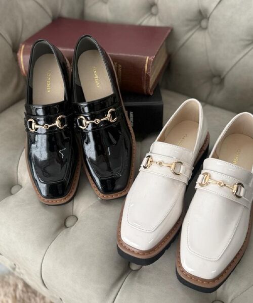 ESPERANZA / エスペランサ フラットシューズ | スクエアトゥエナメルビットローファー | 詳細19