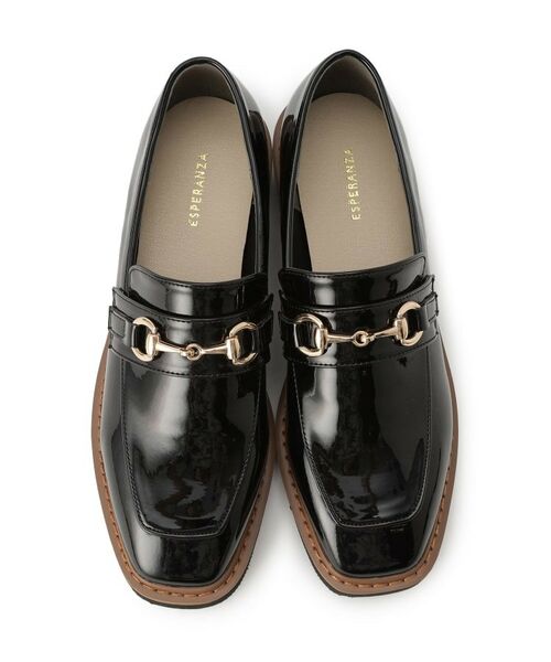 ESPERANZA / エスペランサ フラットシューズ | スクエアトゥエナメルビットローファー | 詳細3