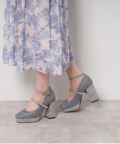 ESPERANZA / エスペランサ パンプス | スクエアトゥダブルストラップ厚底パンプス