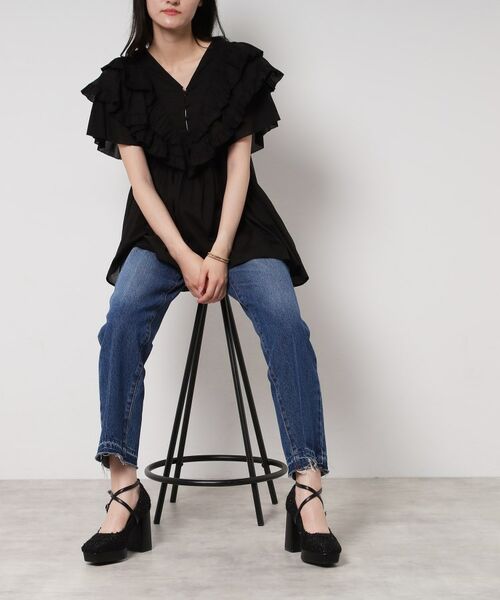 ESPERANZA / エスペランサ パンプス | スクエアトゥダブルストラップ厚底パンプス | 詳細10