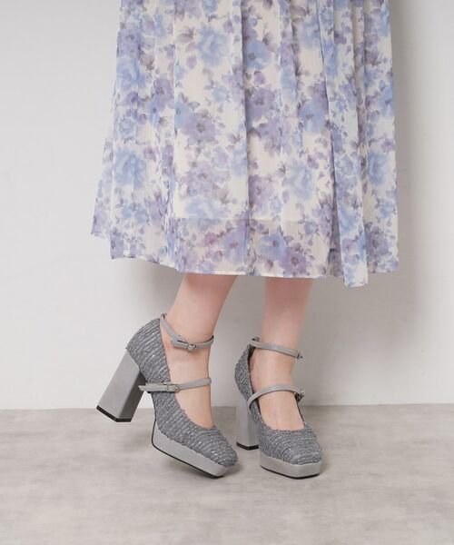 ESPERANZA / エスペランサ パンプス | スクエアトゥダブルストラップ厚底パンプス | 詳細5