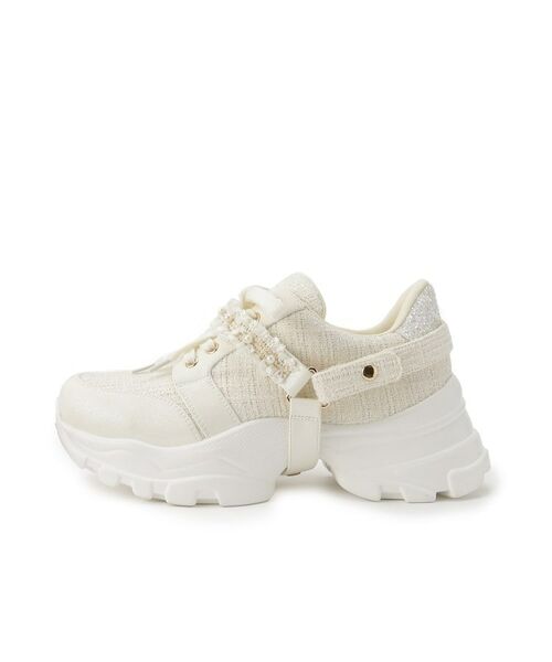 ESPERANZA / エスペランサ スニーカー | フリル×パール調ベルトツイードスニーカー | 詳細13