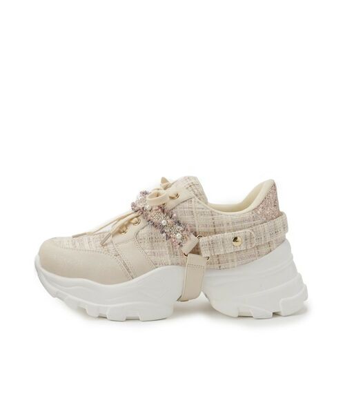 ESPERANZA / エスペランサ スニーカー | フリル×パール調ベルトツイードスニーカー | 詳細15