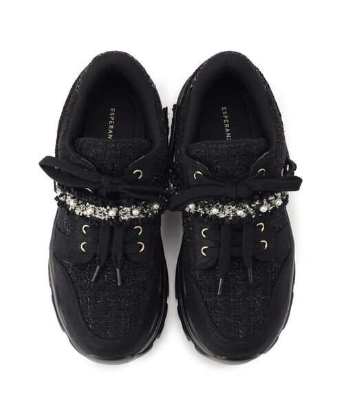 ESPERANZA / エスペランサ スニーカー | フリル×パール調ベルトツイードスニーカー | 詳細17