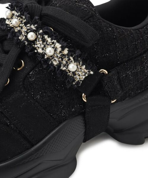 ESPERANZA / エスペランサ スニーカー | フリル×パール調ベルトツイードスニーカー | 詳細20