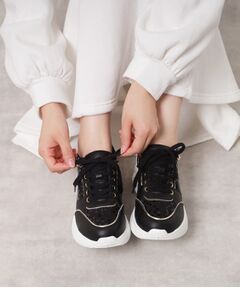 ESPERANZA / エスペランサ スニーカー | グリッター×ツイード ラインストーンスニーカー