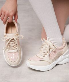 ESPERANZA / エスペランサ スニーカー | グリッター×ツイード ラインストーンスニーカー