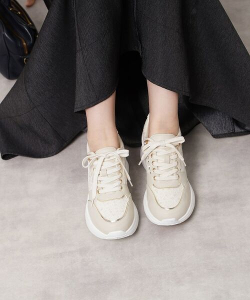 ESPERANZA / エスペランサ スニーカー | グリッター×ツイード ラインストーンスニーカー | 詳細1