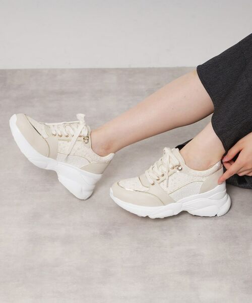 ESPERANZA / エスペランサ スニーカー | グリッター×ツイード ラインストーンスニーカー | 詳細2