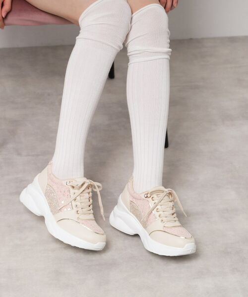 ESPERANZA / エスペランサ スニーカー | グリッター×ツイード ラインストーンスニーカー | 詳細8