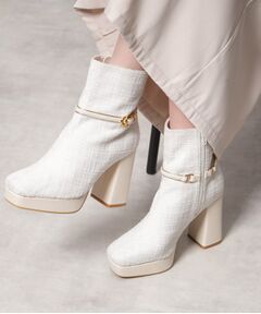 ESPERANZA / エスペランサ ブーツ（ショート丈） | 【EC先行販売】スクエアツイードショートブーツ