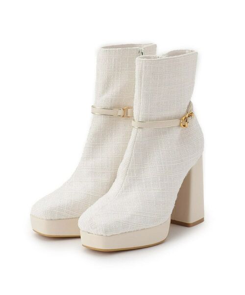 ESPERANZA / エスペランサ ブーツ（ショート丈） | 【EC先行販売】スクエアツイードショートブーツ | 詳細15