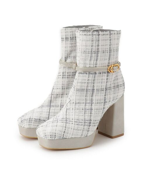 ESPERANZA / エスペランサ ブーツ（ショート丈） | 【EC先行販売】スクエアツイードショートブーツ | 詳細16