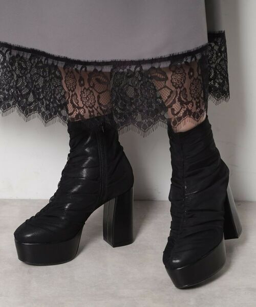 ESPERANZA / エスペランサ ブーツ（ショート丈） | 【EC先行販売】【ラク盛り／ショートブーツ】リピーター続出／脚長美脚 厚底シャーリングブーツ | 詳細10