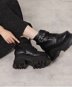 ESPERANZA / エスペランサ ブーツ（ショート丈） | レースアップバックル厚底ブーツ