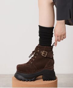 ESPERANZA / エスペランサ ブーツ（ショート丈） | レースアップバックル厚底ブーツ