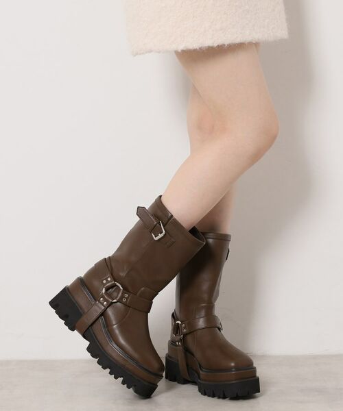 ESPERANZA / エスペランサ ブーツ(ショート丈) | 【トレンド感も着回し力も◎】2WAYダブルトラックソールエンジニアブーツ(モカブラウン(042))