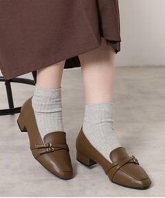 ESPERANZA / エスペランサ フラットシューズ | 【EC先行販売】ダブルベルトローファー レイン対応