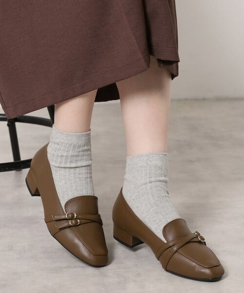 ESPERANZA/エスペランサ 【EC先行販売】ダブルベルトローファー レイン対応 モカブラウン(042) 25(22.5cm) ESPERANZA/エスペランサ 【EC先行販売】ダブルベルトローファー レイン対応 モカブラウン(042) 25(22.5cm)