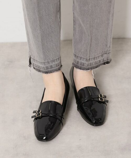 ESPERANZA / エスペランサ フラットシューズ | 【EC先行販売】ダブルベルトローファー レイン対応(ブラック(219))