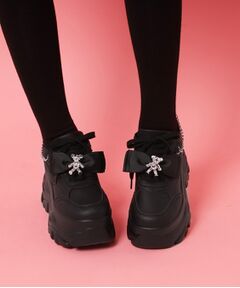 ESPERANZA / エスペランサ スニーカー | クマ×チェ―ン付き厚底インヒールスニーカー