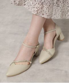 ESPERANZA / エスペランサ パンプス | ポインテッドトゥパール調付きセパレートパンプス